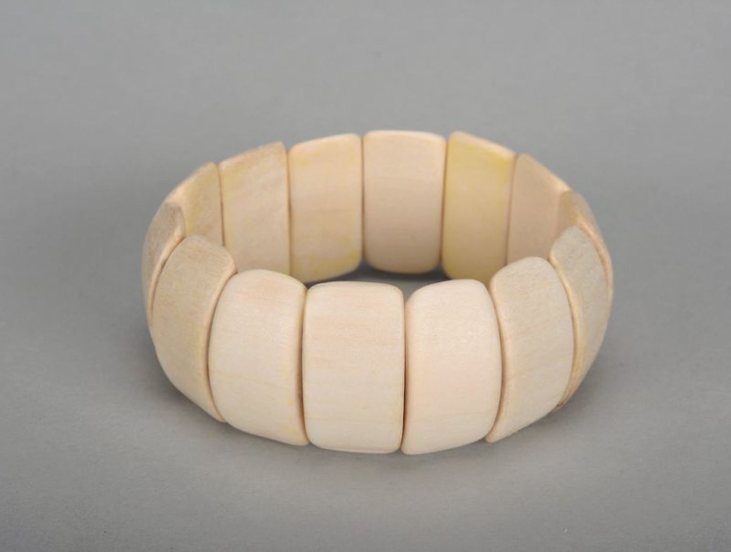 Bracciale di legno fatto a mano braccialetto chiaro braccialetto da polso
 foto 2
