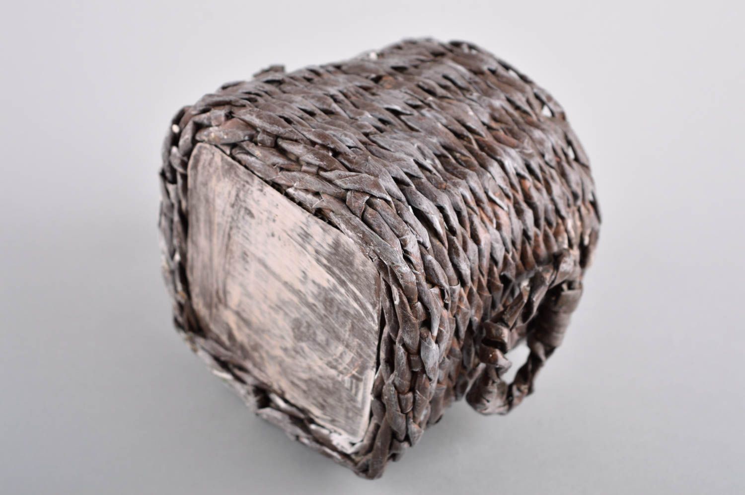 Handmade unusual paper basket stylish woven basket interior decor ideas photo 5