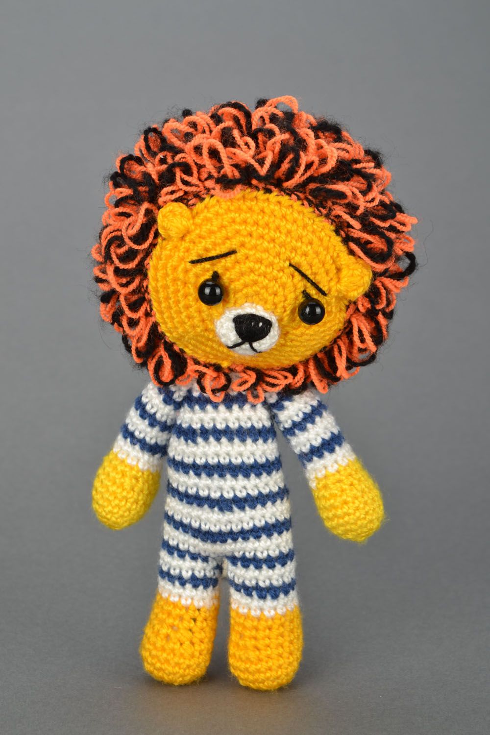 Jouet mou tricoté au crochet Lion  photo 1