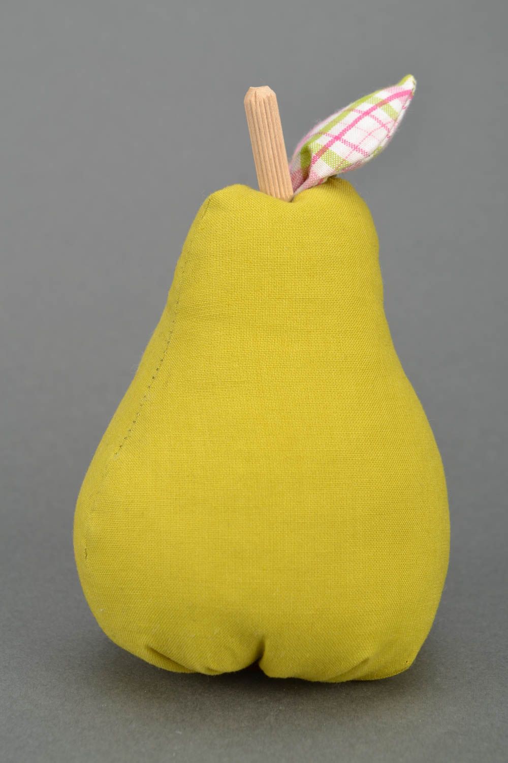 Homemade soft toy Pear photo 3
