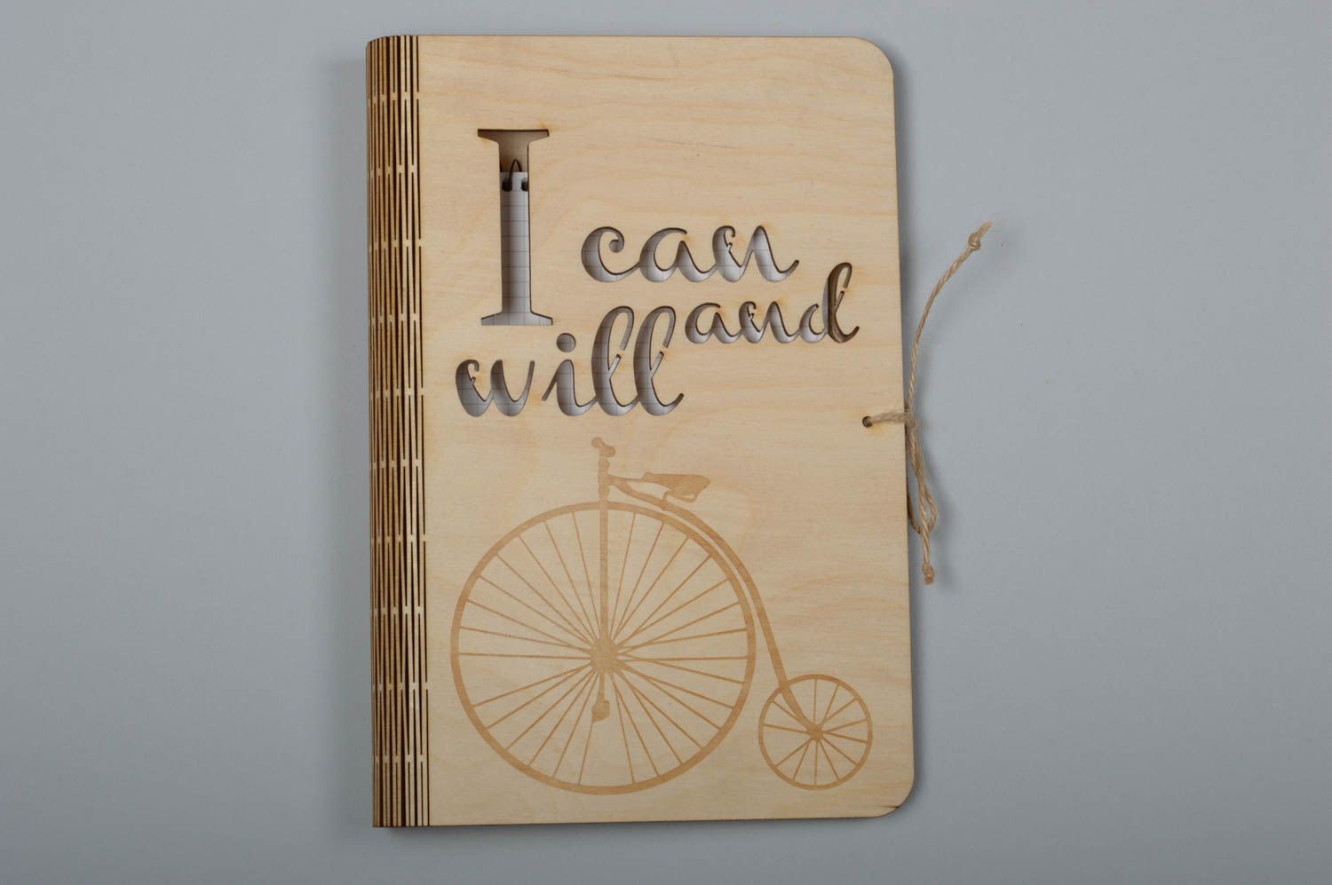 Handmade notepad stylish wooden notebook designer diary present for women photo 1