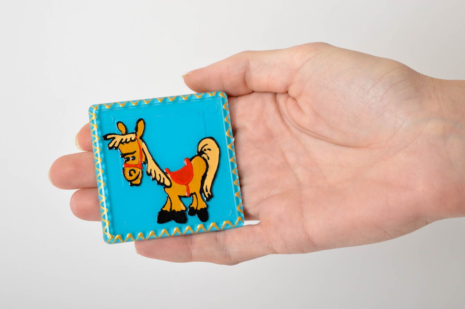 Handmade Plastik Magnet Geschenk Idee Haus Dekoration mit Pferd ausgefallen foto 5