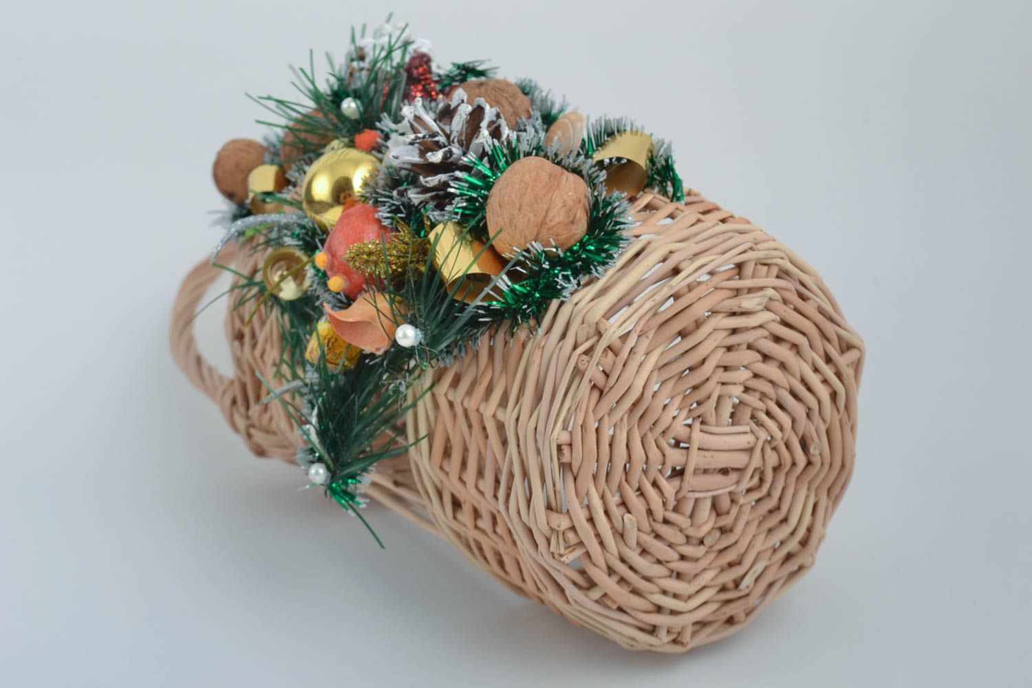 Плетеная корзинка  ручной работы плетеный пасхальный бидончик подарок верующему фото 3