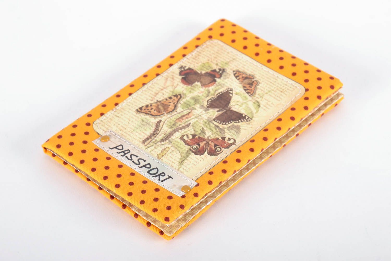 Schöner Pass-Umschlag aus Baumwoll-Stoff foto 2