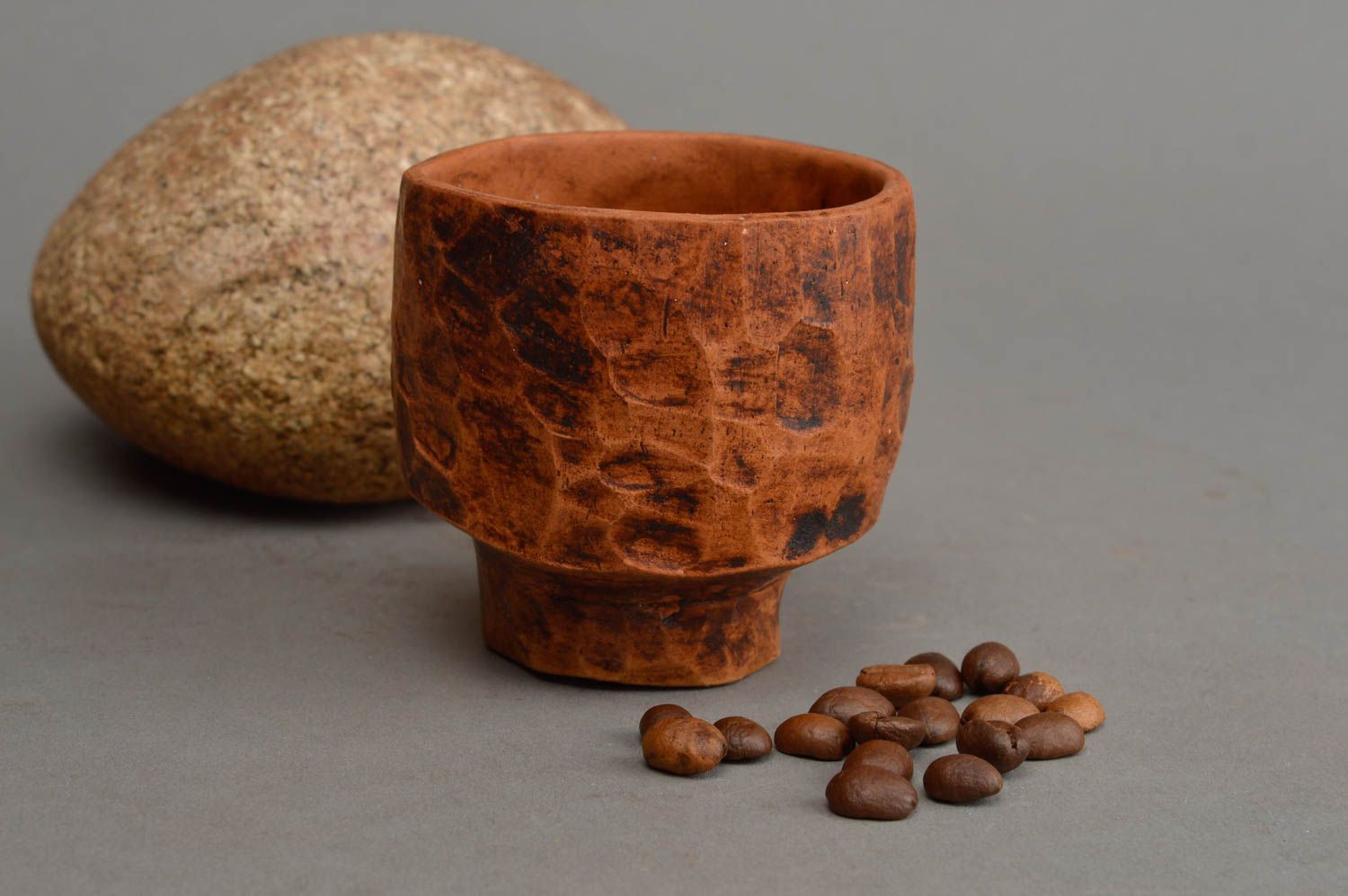 Vaso de chupito cerámico artesanal vajilla moderna regalo original eco foto 1