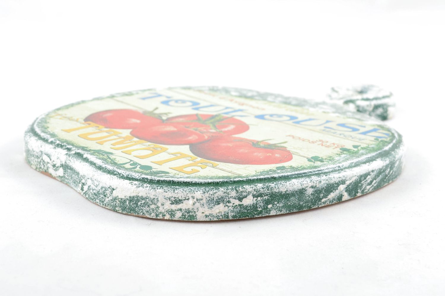 Planche à découper serviettage faite main Tomates photo 4