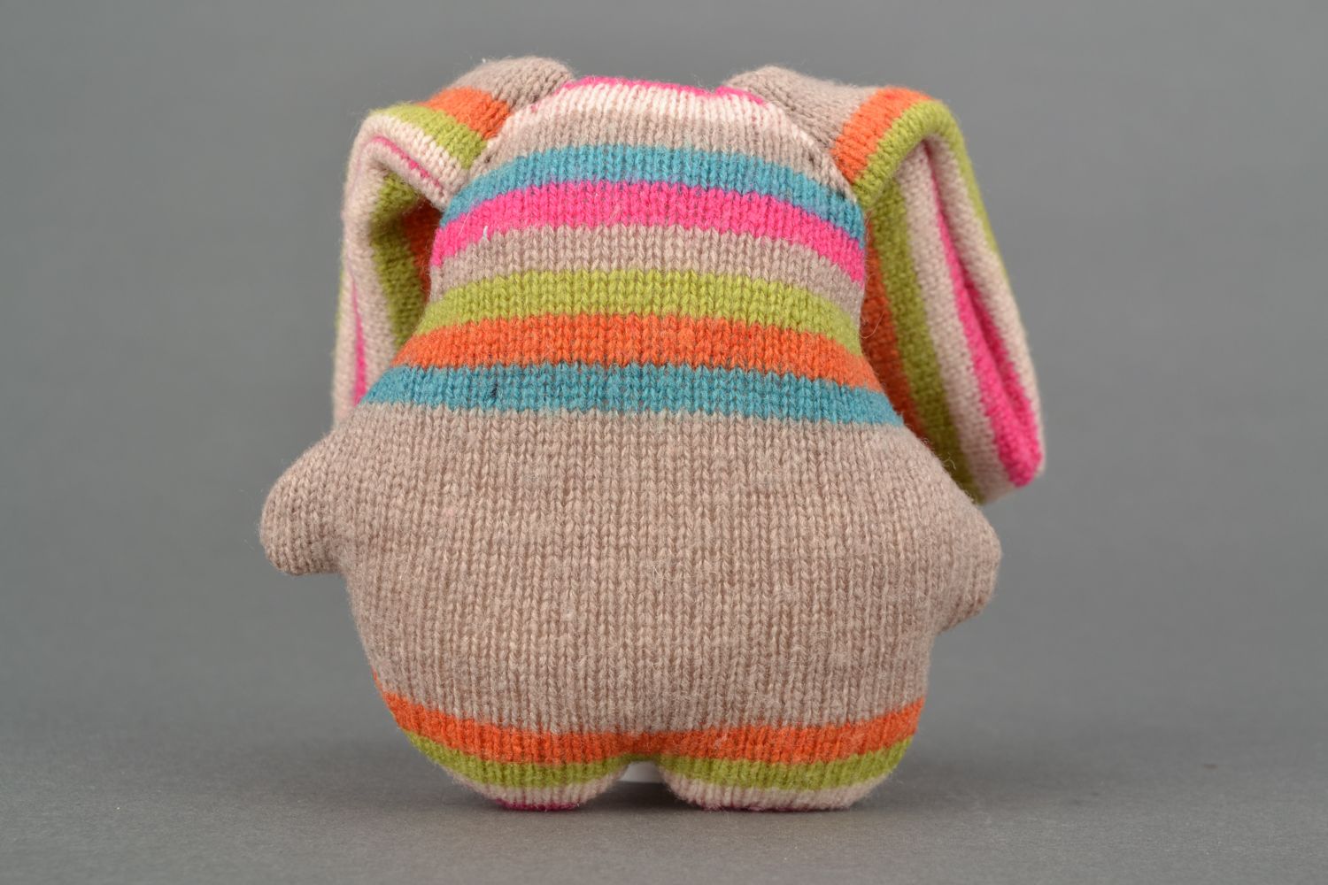 Striped soft toy hare photo 5