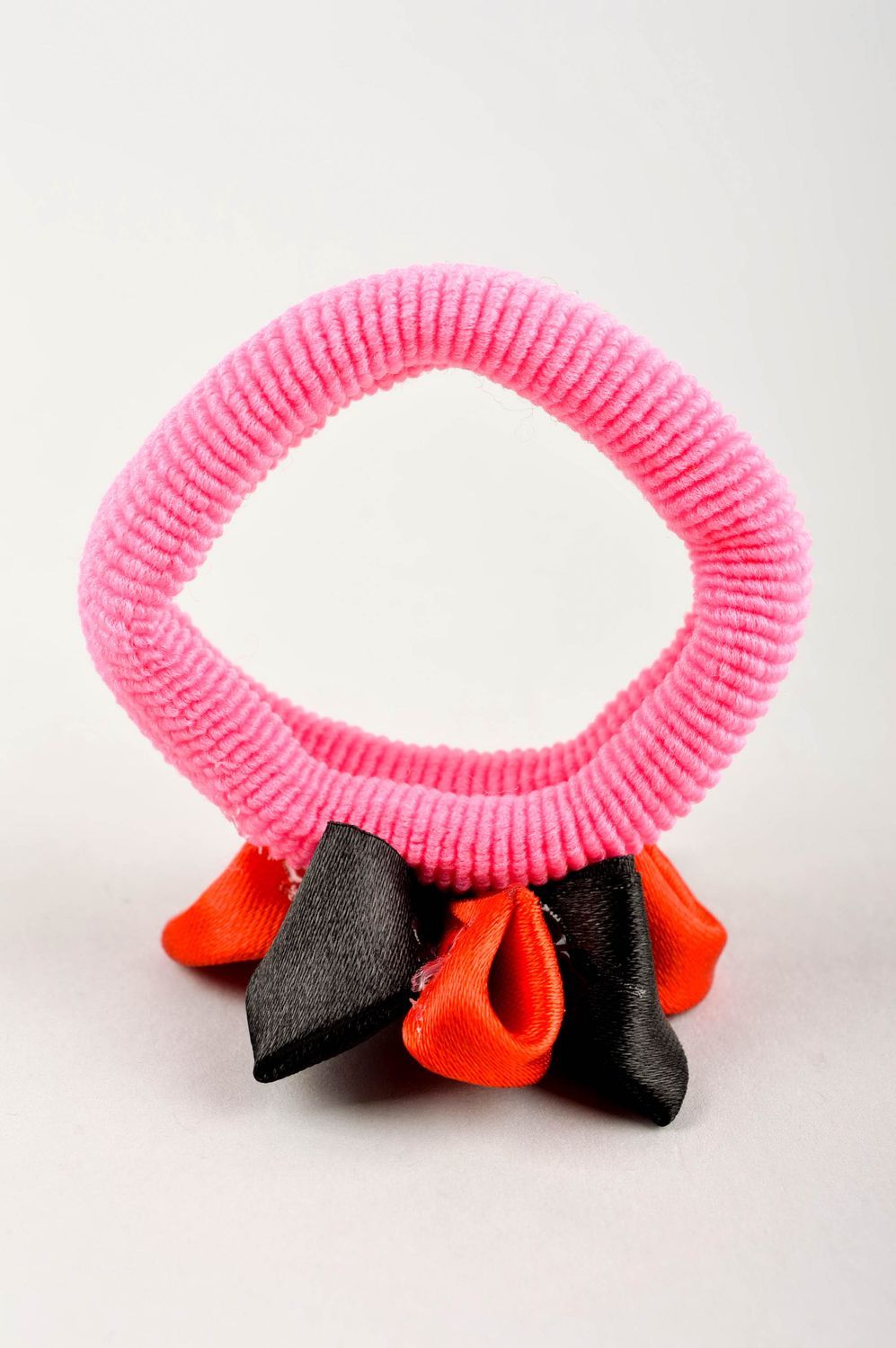 Beautiful handmade flower scrunchy hair tie accessories for girls gift ideas photo 5