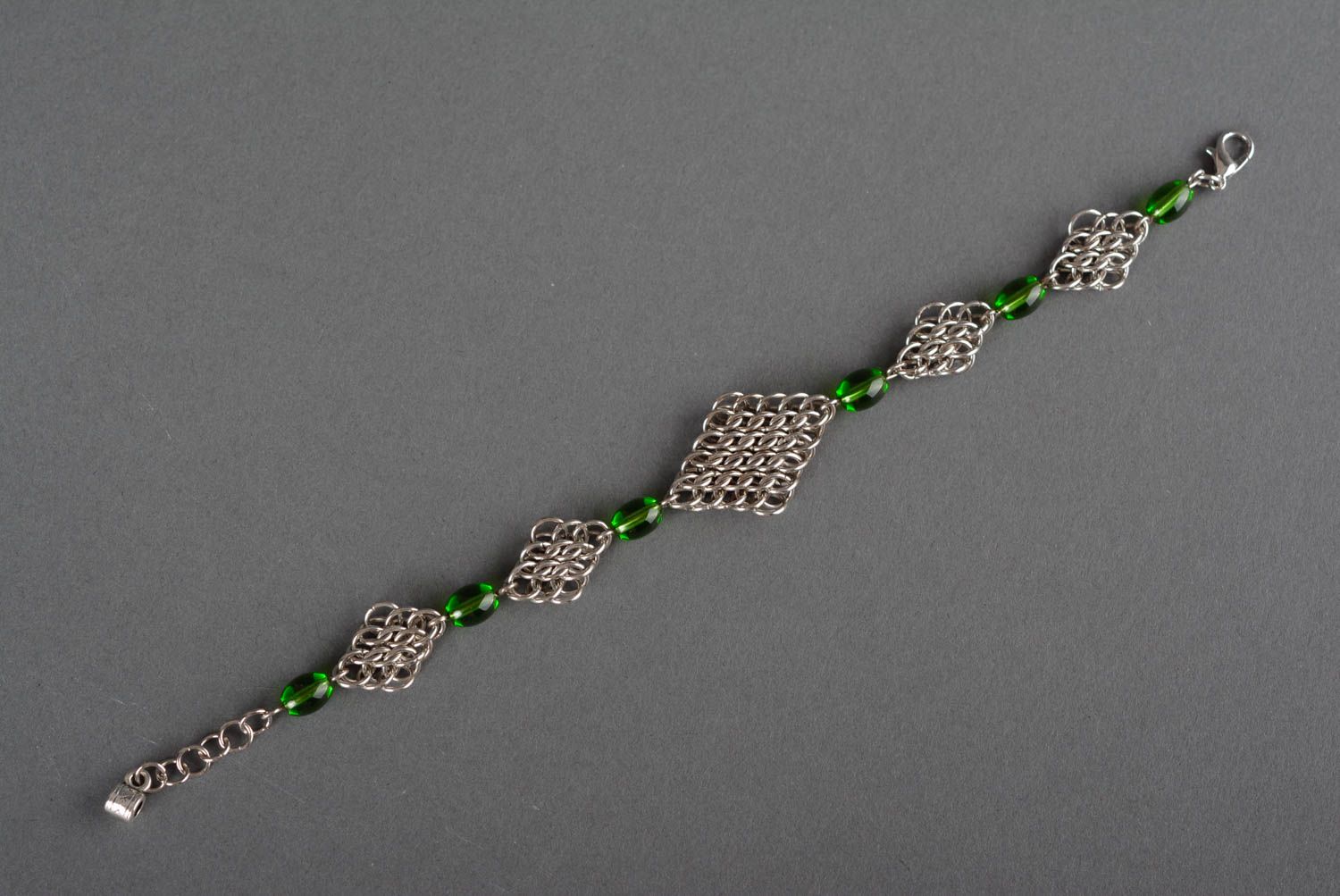 Handmade metal bracelet beaded bracelet wire bracelet fashion jewelry  photo 5