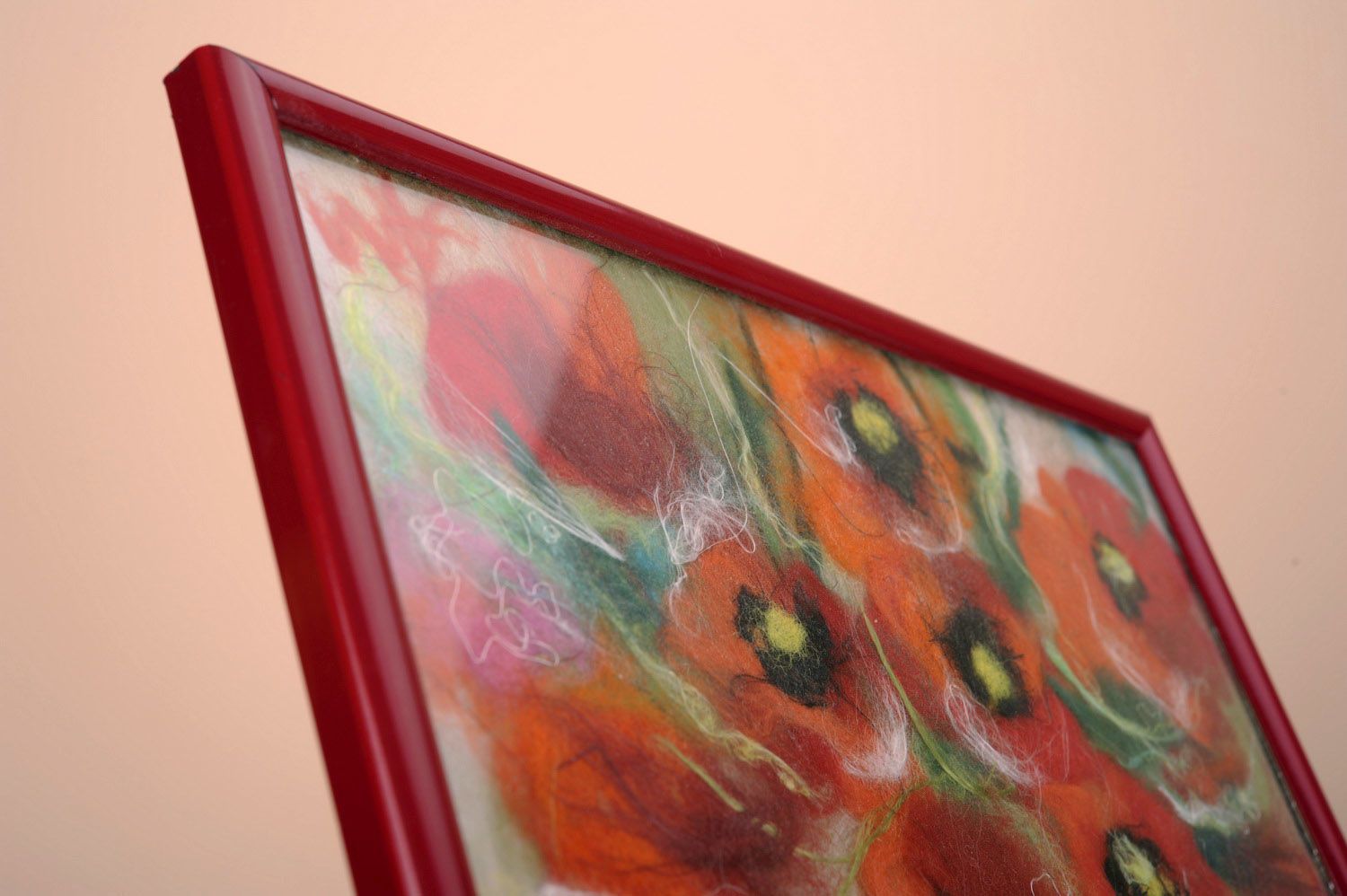 Wool painting Poppies photo 3