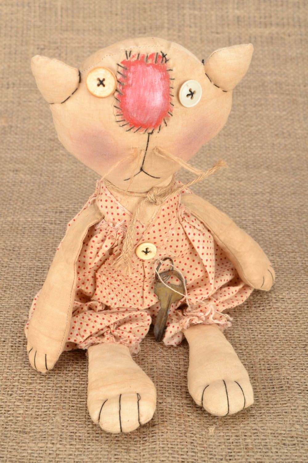 Мягкая кукла-примитив Кот фото 1