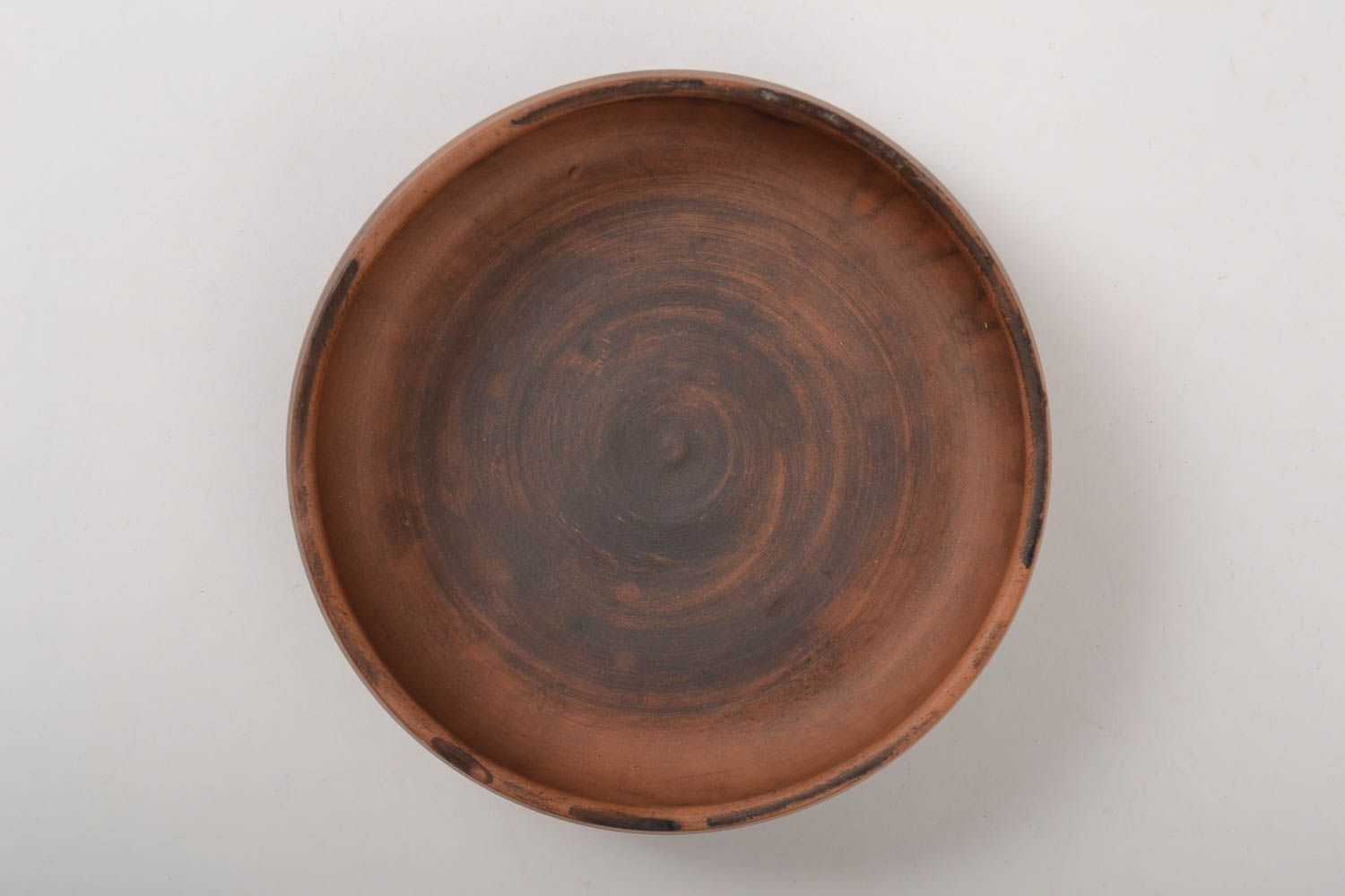 Глиняная миска ручной работы керамическая тарелка красивая глиняная посуда  фото 4