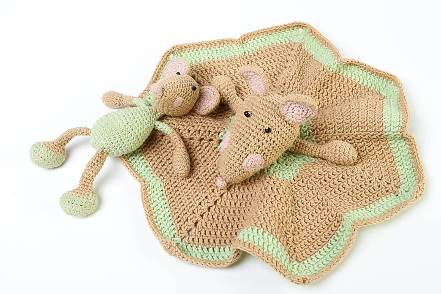 Handmade Kuscheltiere Mäuse Stoff Spielzeuge Geschenke für Kinder 2 Stück foto 2