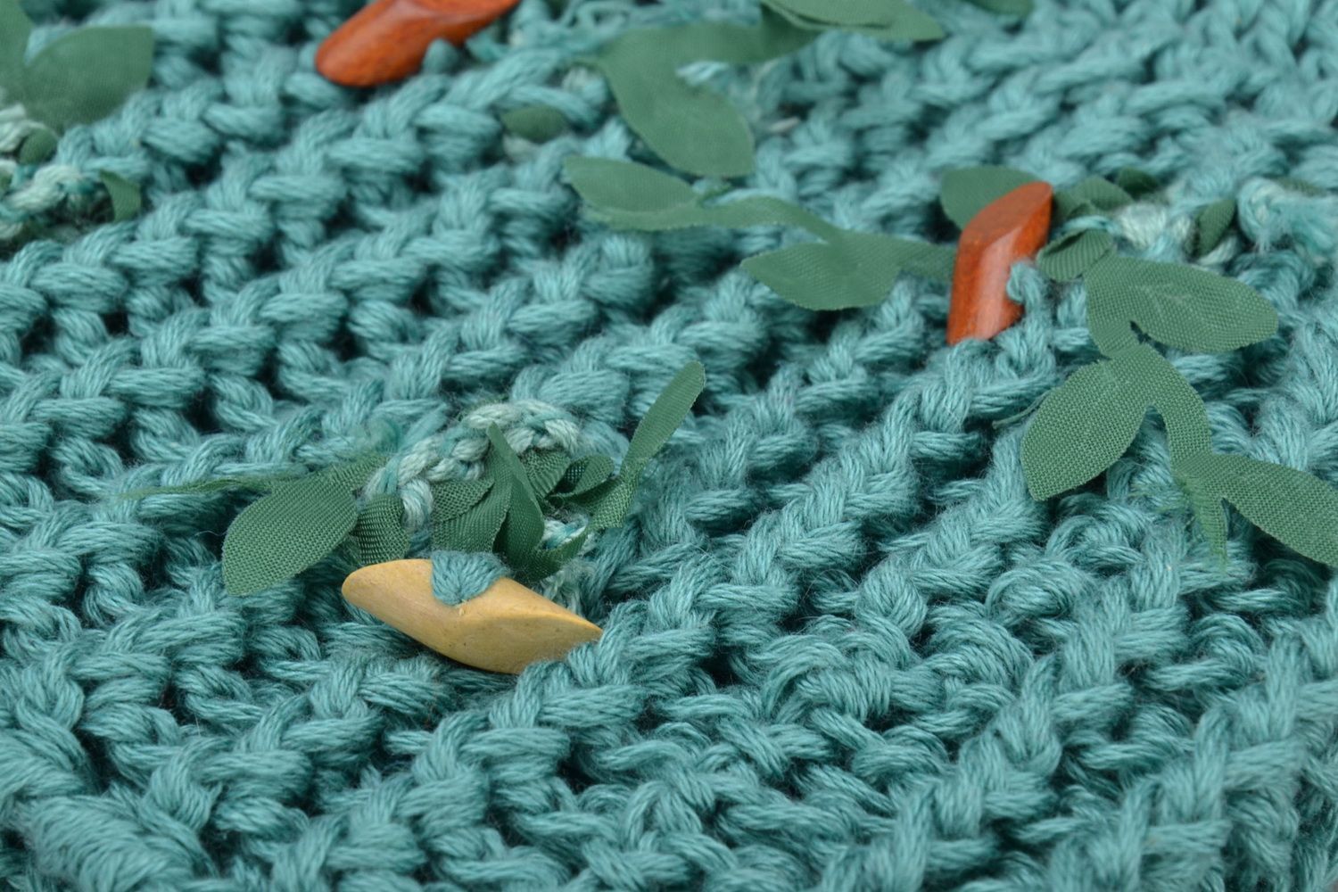 Children's crochet hat Green photo 3