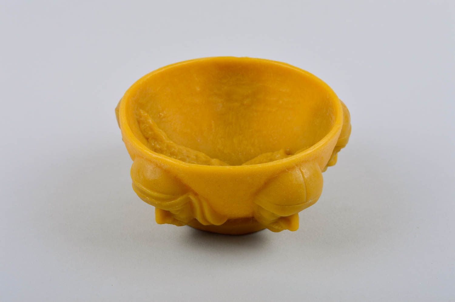Handmade runde Schüssel aus Bienenwachs Öko Geschirr Küchen Deko mit Muster foto 2