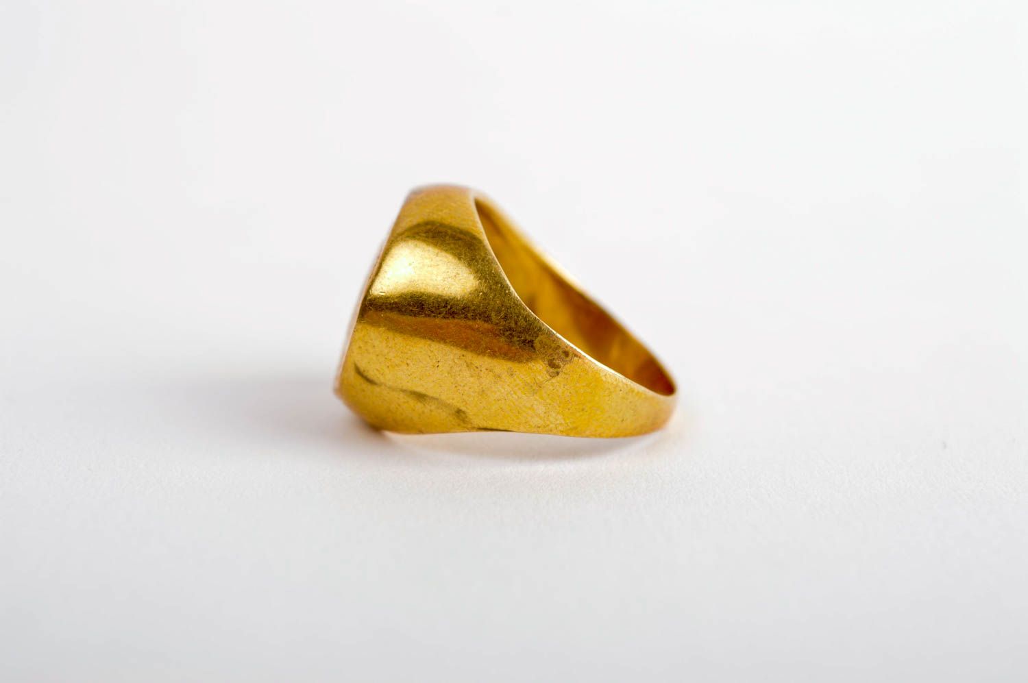 Кольцо ручной работы украшение из латуни модное кольцо мужское красивое фото 3