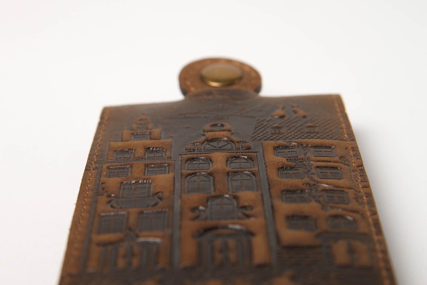 Unusual handmade leather key purse key case key holder design gift ideas photo 5