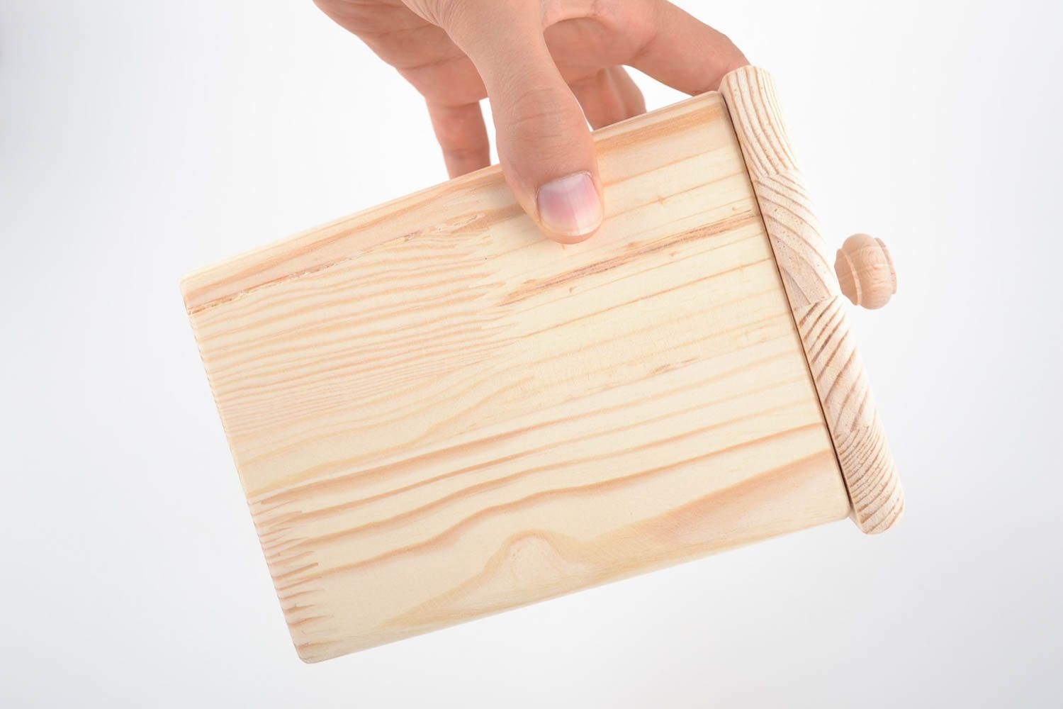 Boîte en bois carrée faite main pour serviettage ou peinture déco de cuisine photo 5