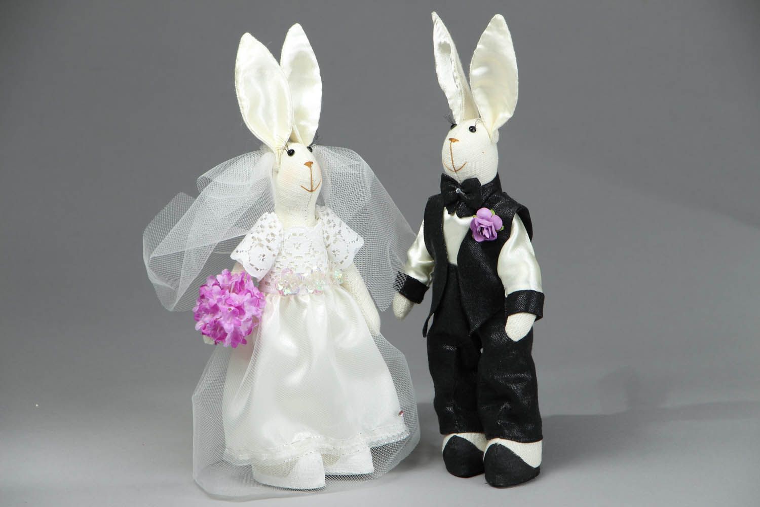 Jouet mou lapins Couple de mariage photo 1
