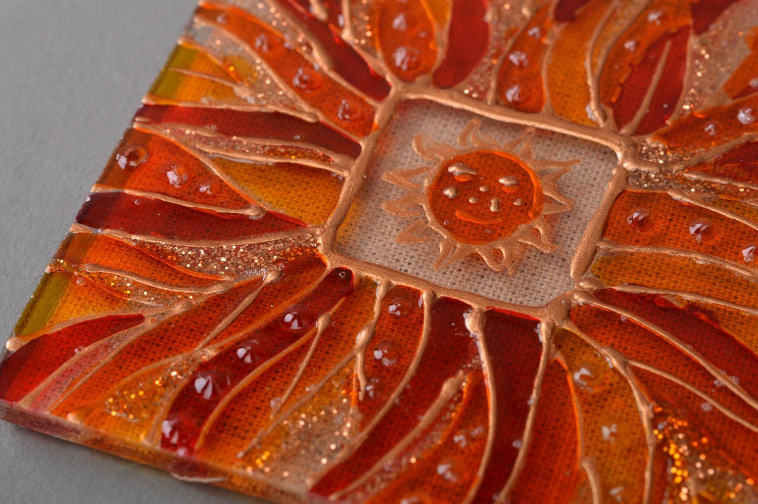 Imán de nevera de cristal artesanal elemento decorativo regalo original cuadrado foto 2