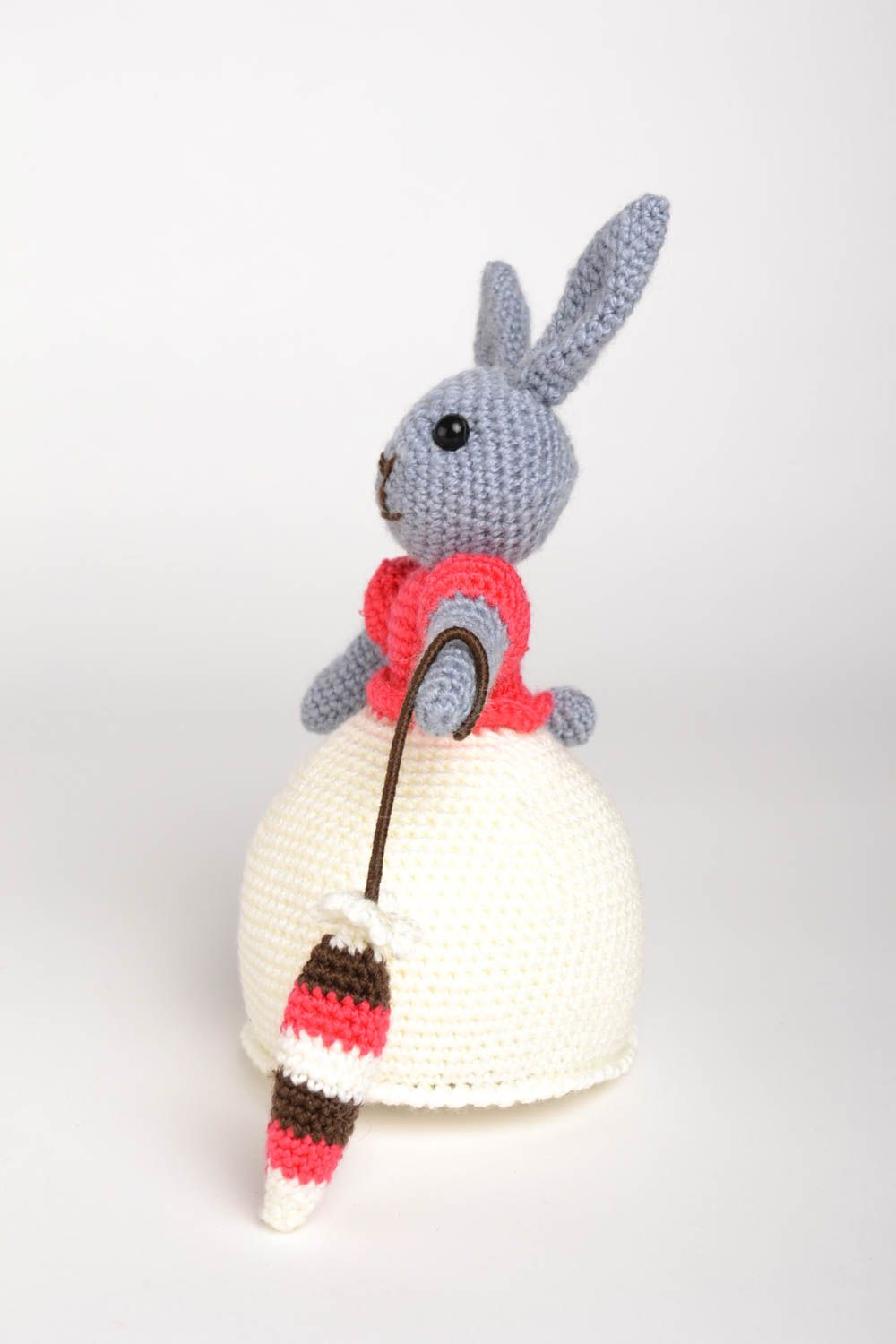 Juguete artesanal con forma de coneja regalo original peluche para niños foto 4