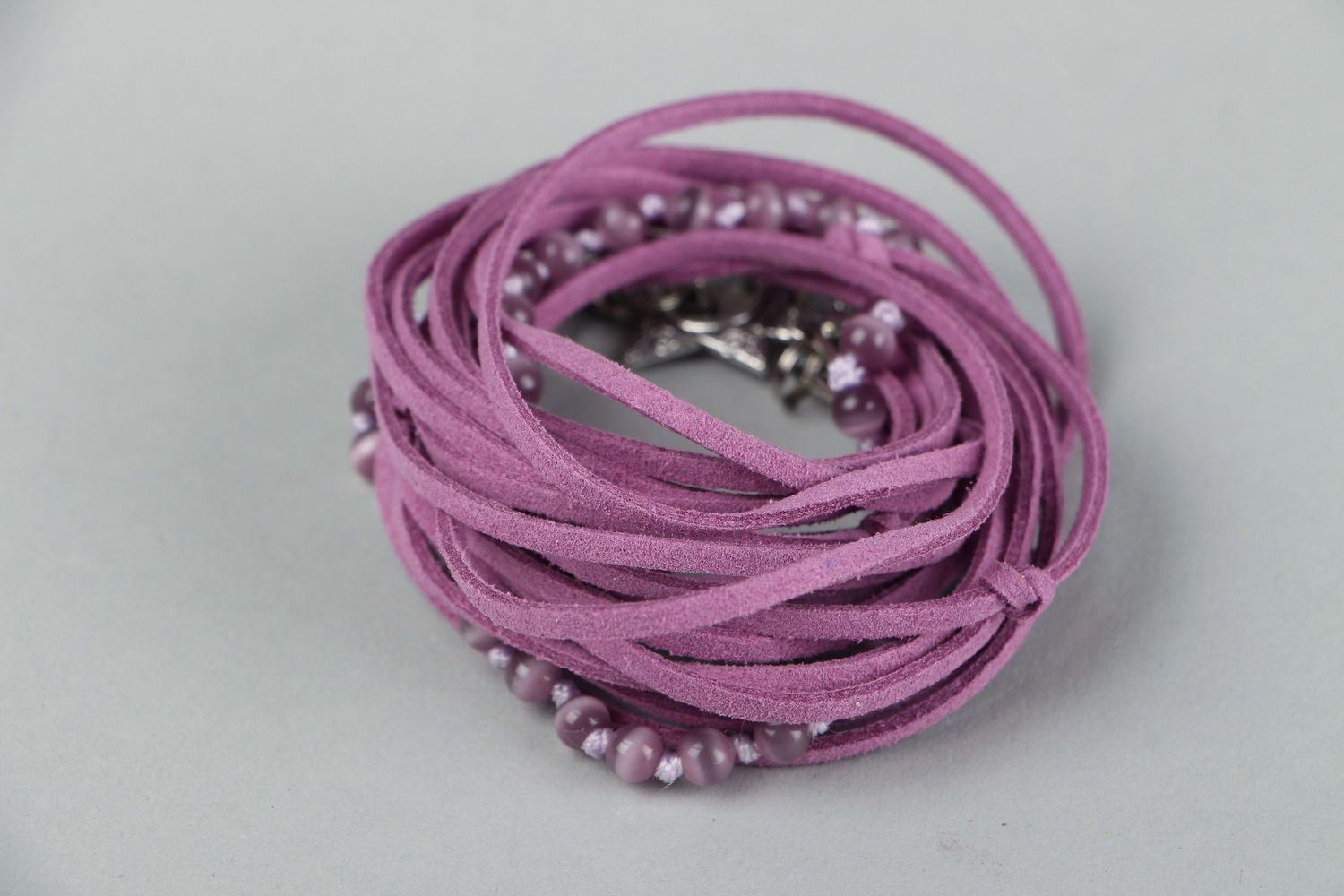 Suede bracelet Lavender photo 2