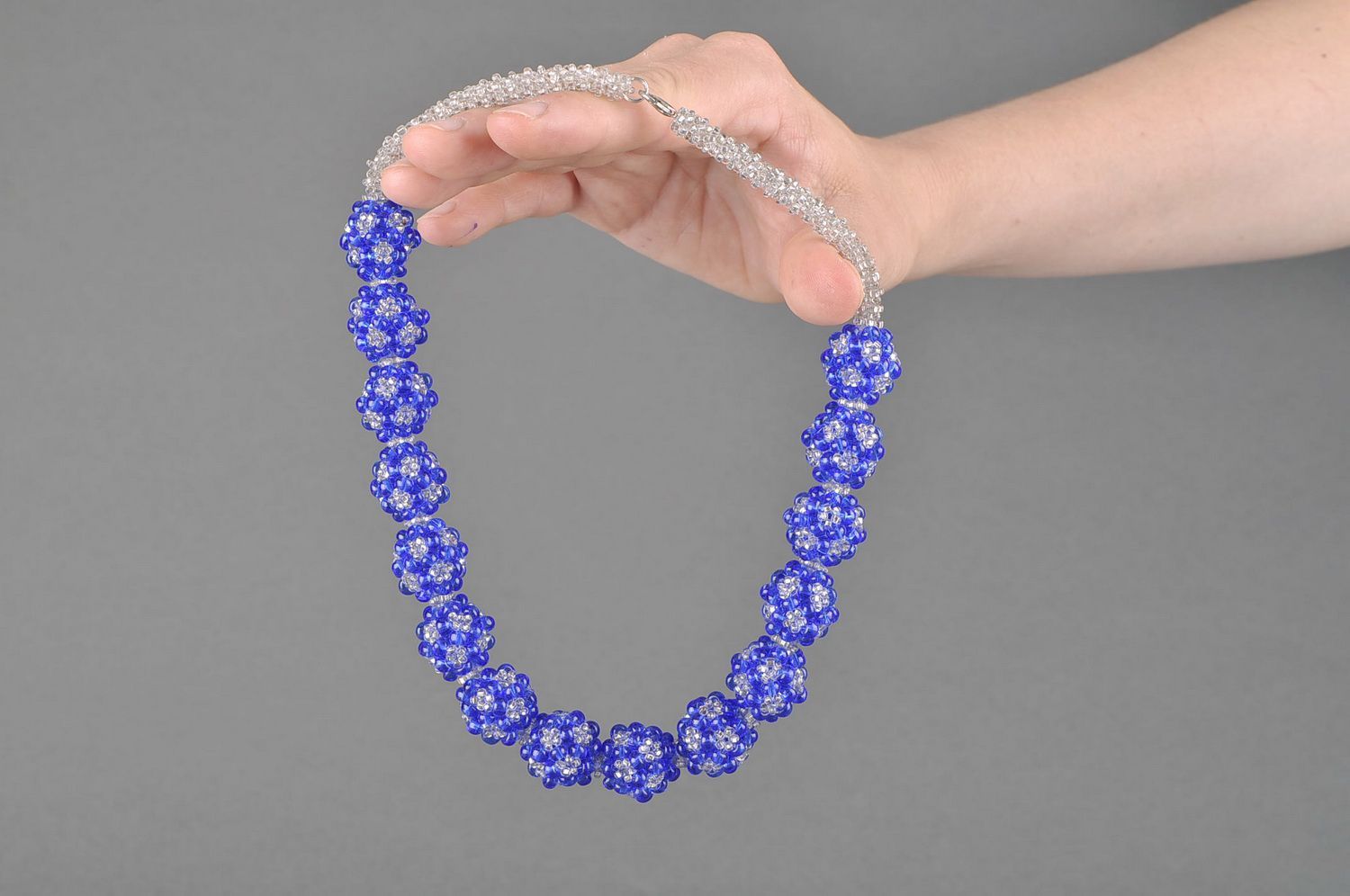 Necklace made from Chinese big beads Fullerenes photo 5