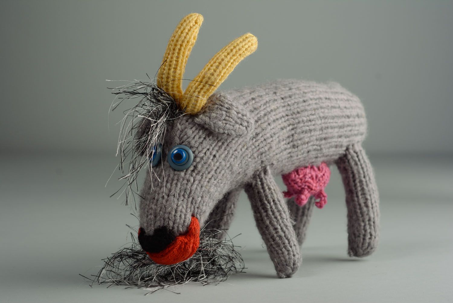 Homemade crochet toy Goat-Dereza photo 5