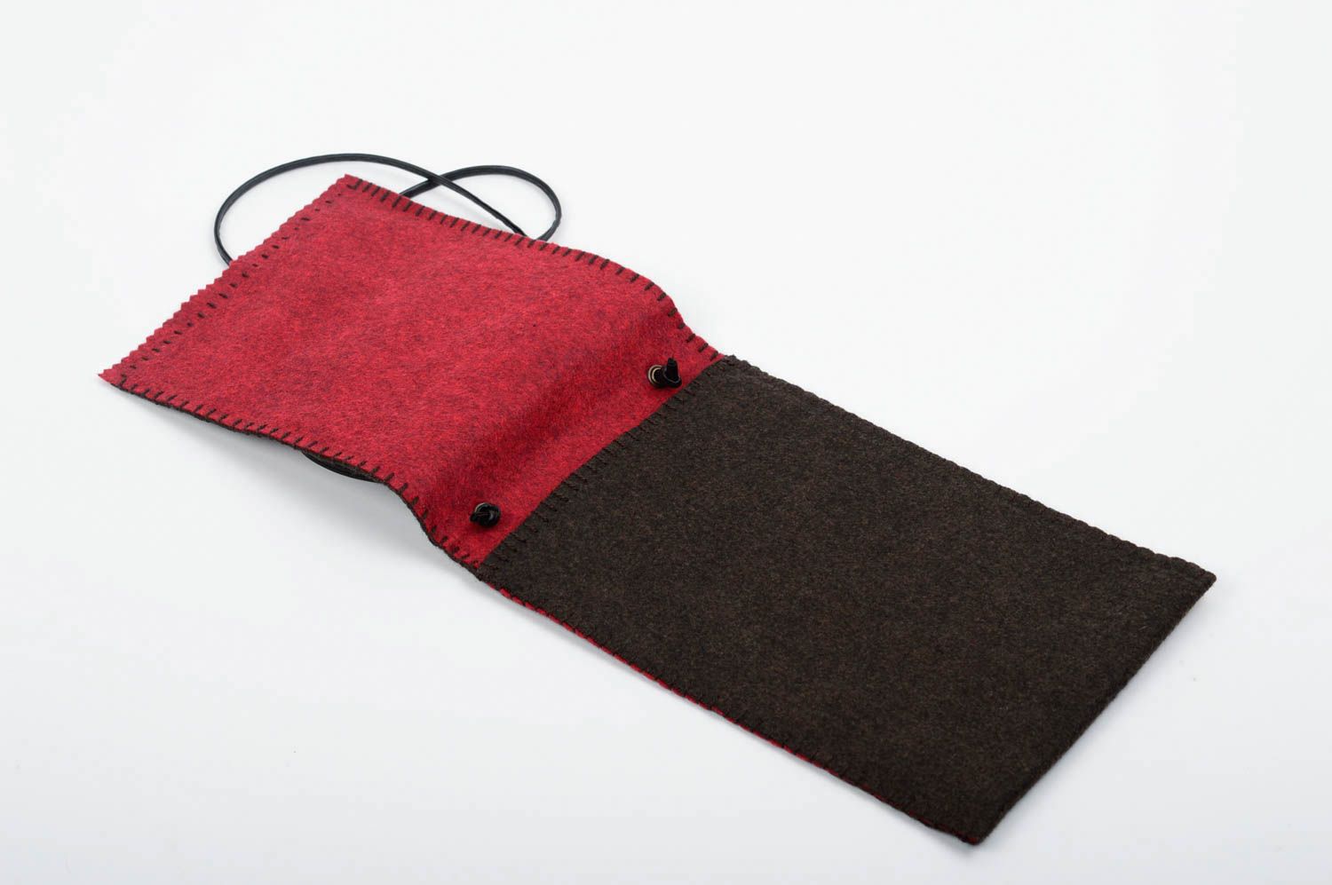 Kleine Schultertasche handmade Tasche aus Filz Damen Handtasche mit Muster foto 3