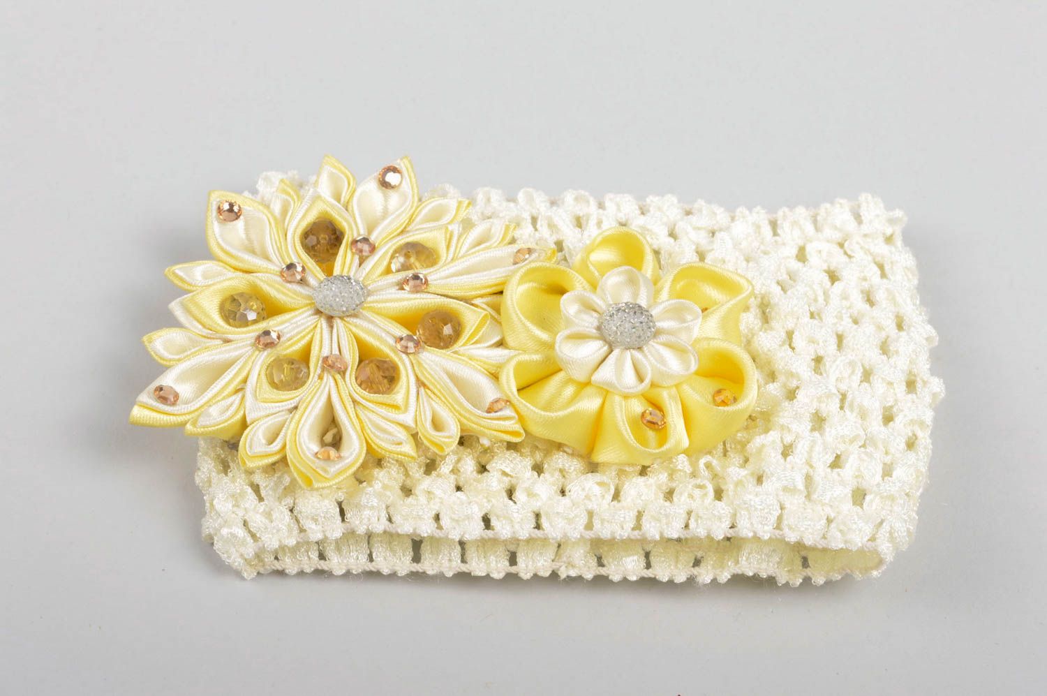 Handmade zartes Haarband mit Blume Accessoire für Mädchen Blume Haarschmuck foto 2