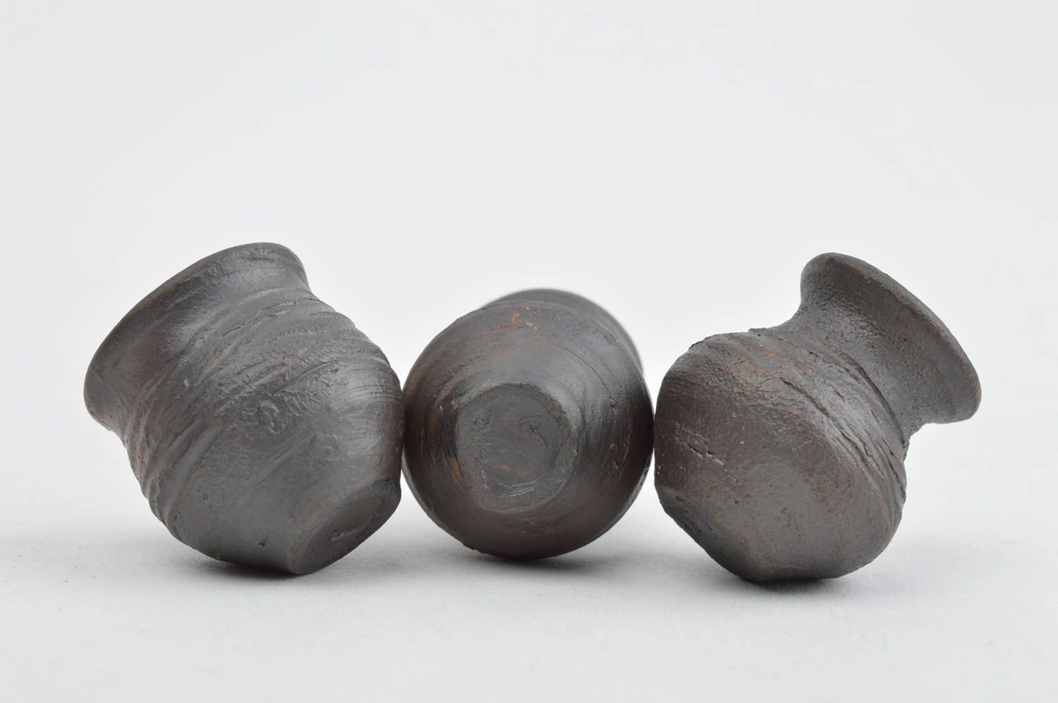 Глиняные статуэтки ручной работы керамические кувшины 3 шт керамические фигурки фото 3