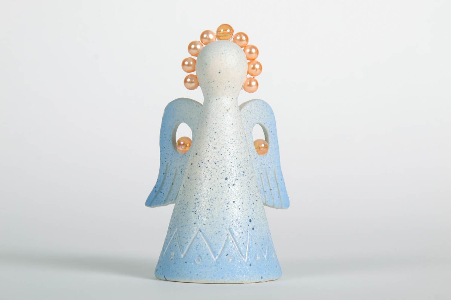 Homemade ceramic bell Angel photo 5