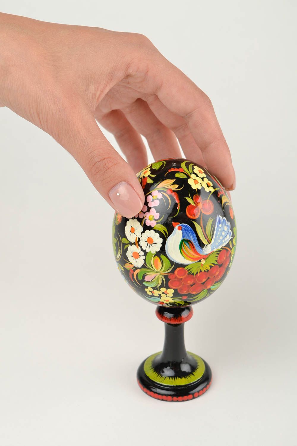 Huevo decorativo hecho a mano decoración de hogar regalo original para Pascua foto 2