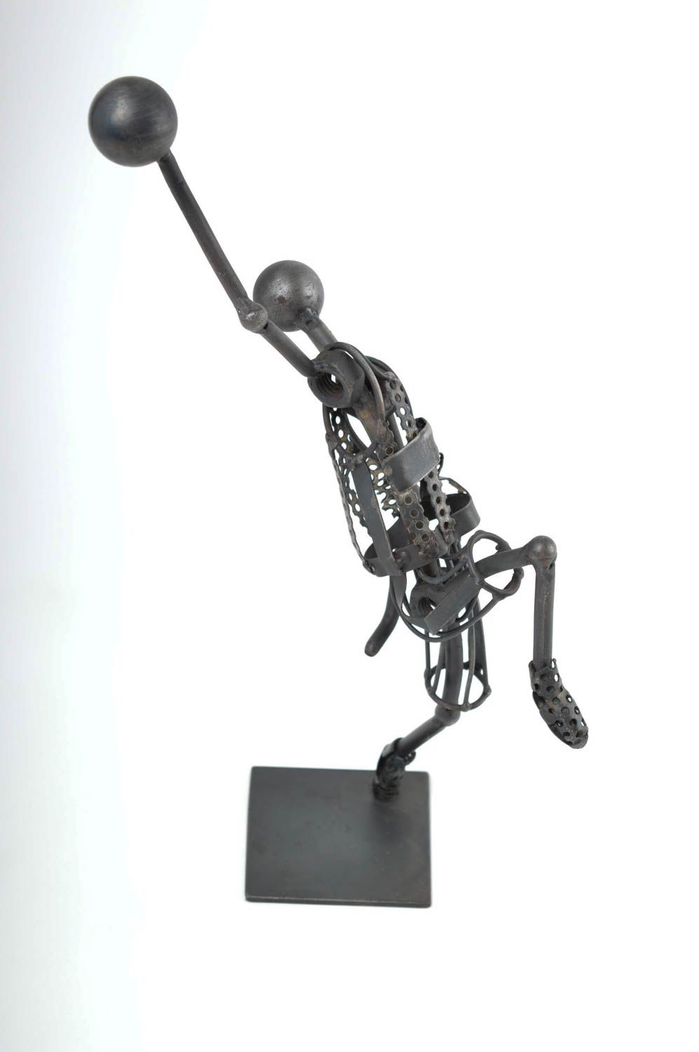 Figurine métal faite main Statuette design joueur de basket-ball Cadeau insolite photo 3