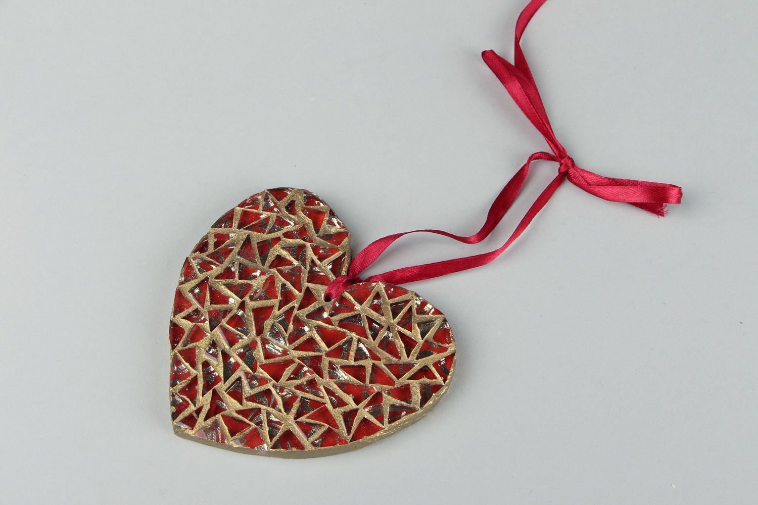 Декоративная подвеска Гранатовое сердце фото 3