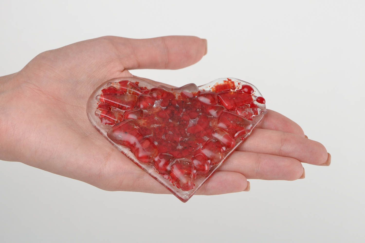 Handmade designer heart shaped candleholder unique present for girlfriend photo 2