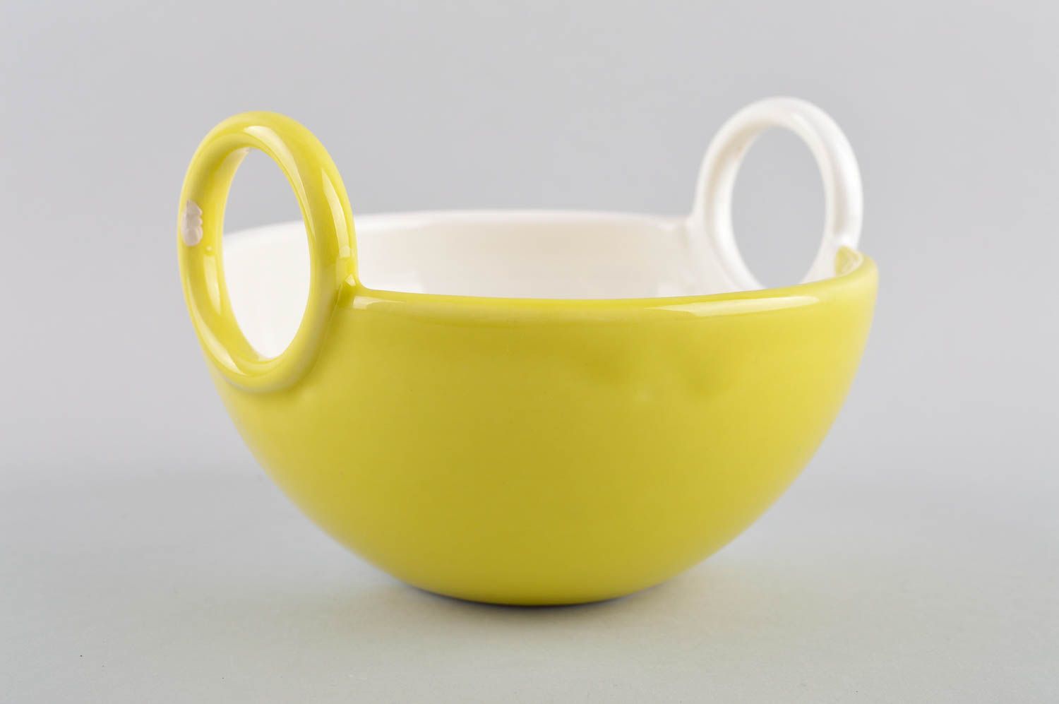 Handmade Keramik Schüssel für Suppe Öko Geschirr Schale aus Ton bemalt foto 2