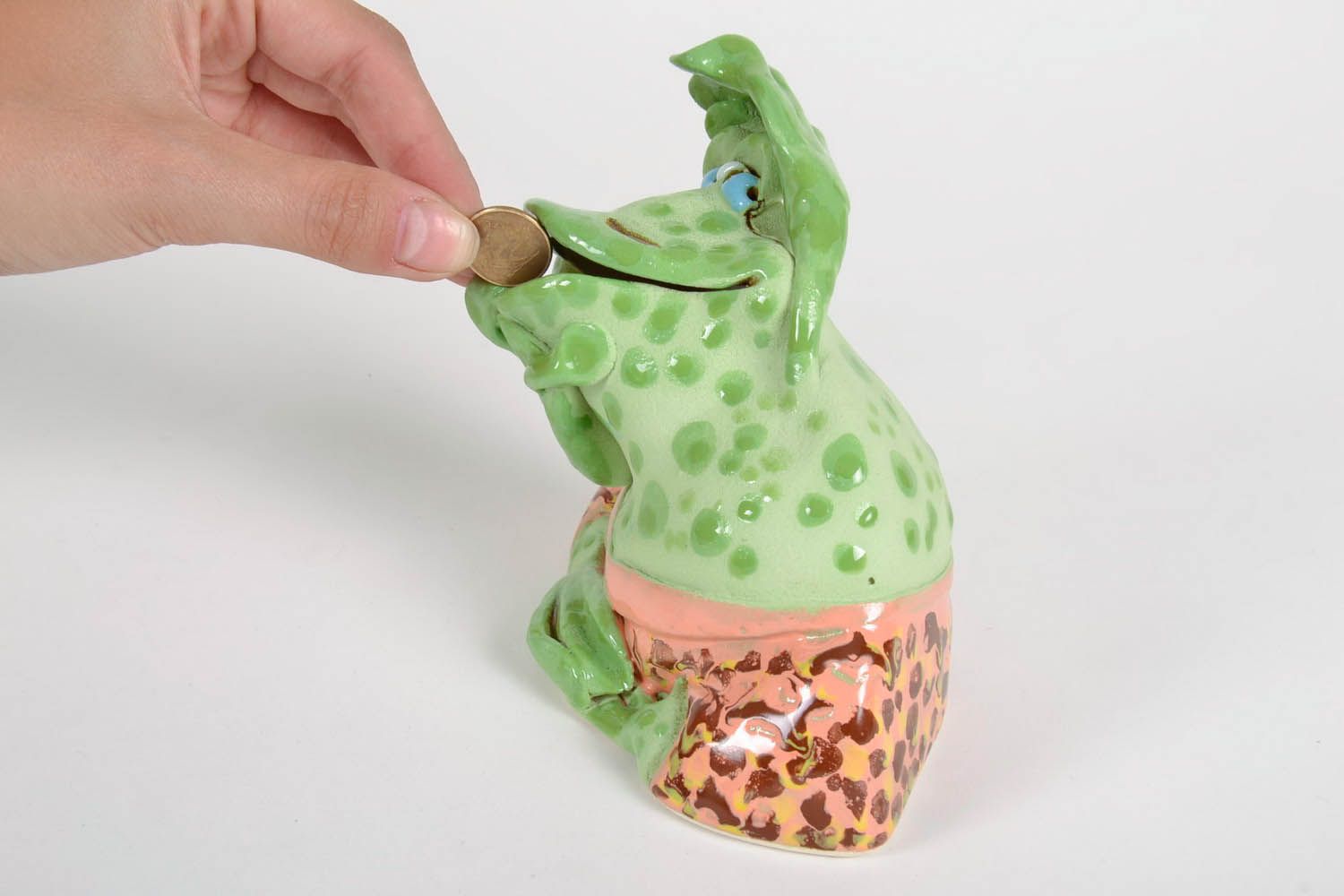 Hucha de cerámica de casa Mister Frog foto 4