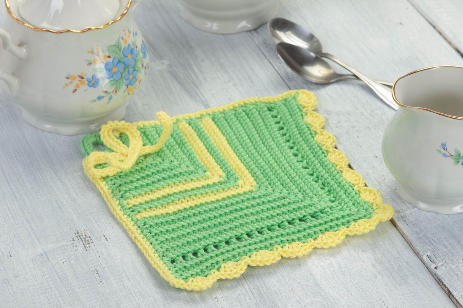 Accesorio tejido a crochet para cocina agarrador de ganchillo regalo original foto 1
