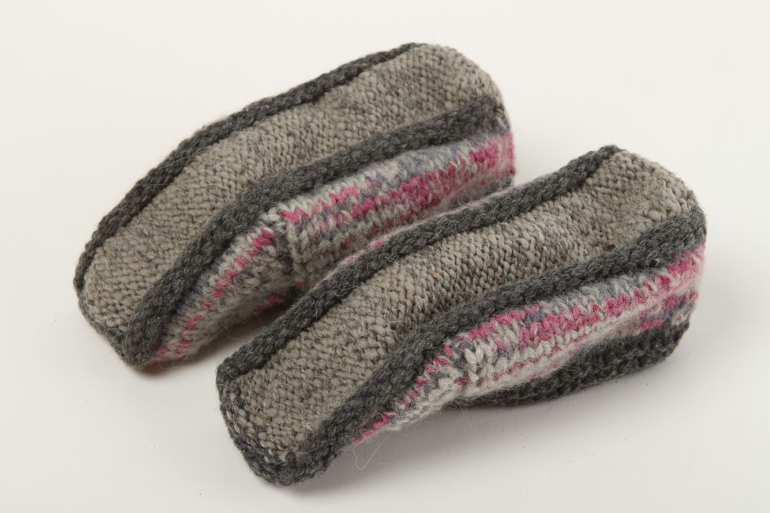 Beautiful handmade knitted slippers warm wool slippers house shoes for girls photo 4