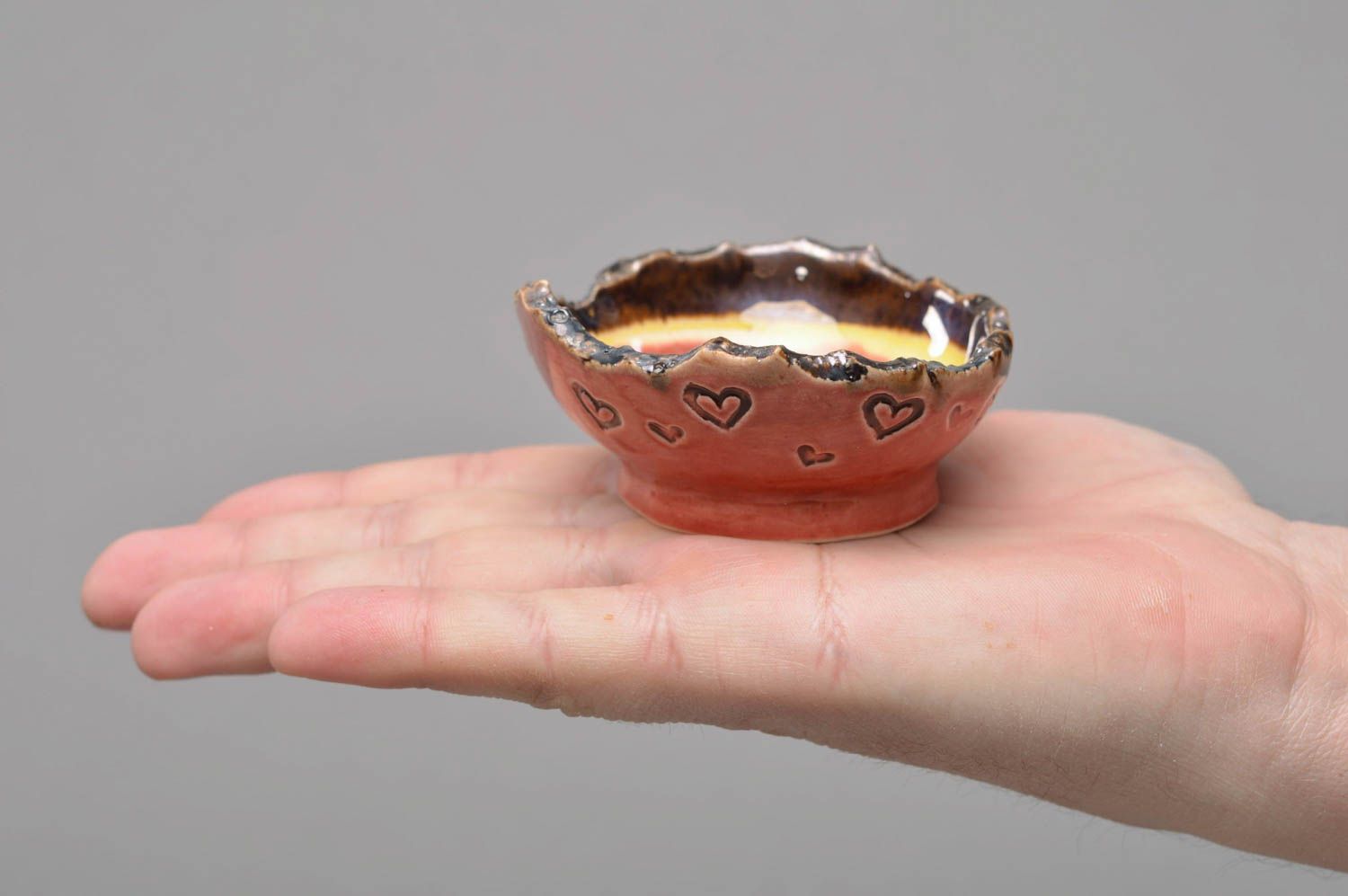 Kleine Schüssel aus Porzellan für Vorspeise originell künstlerische Handarbeit foto 4