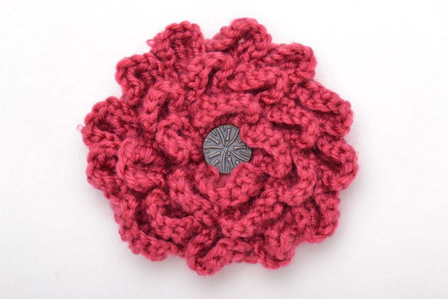 Designer crochet brooch photo 3