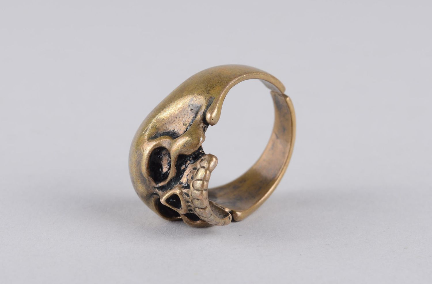 Мужское кольцо ручной работы красивое кольцо мужской аксессуар необычный Череп фото 10
