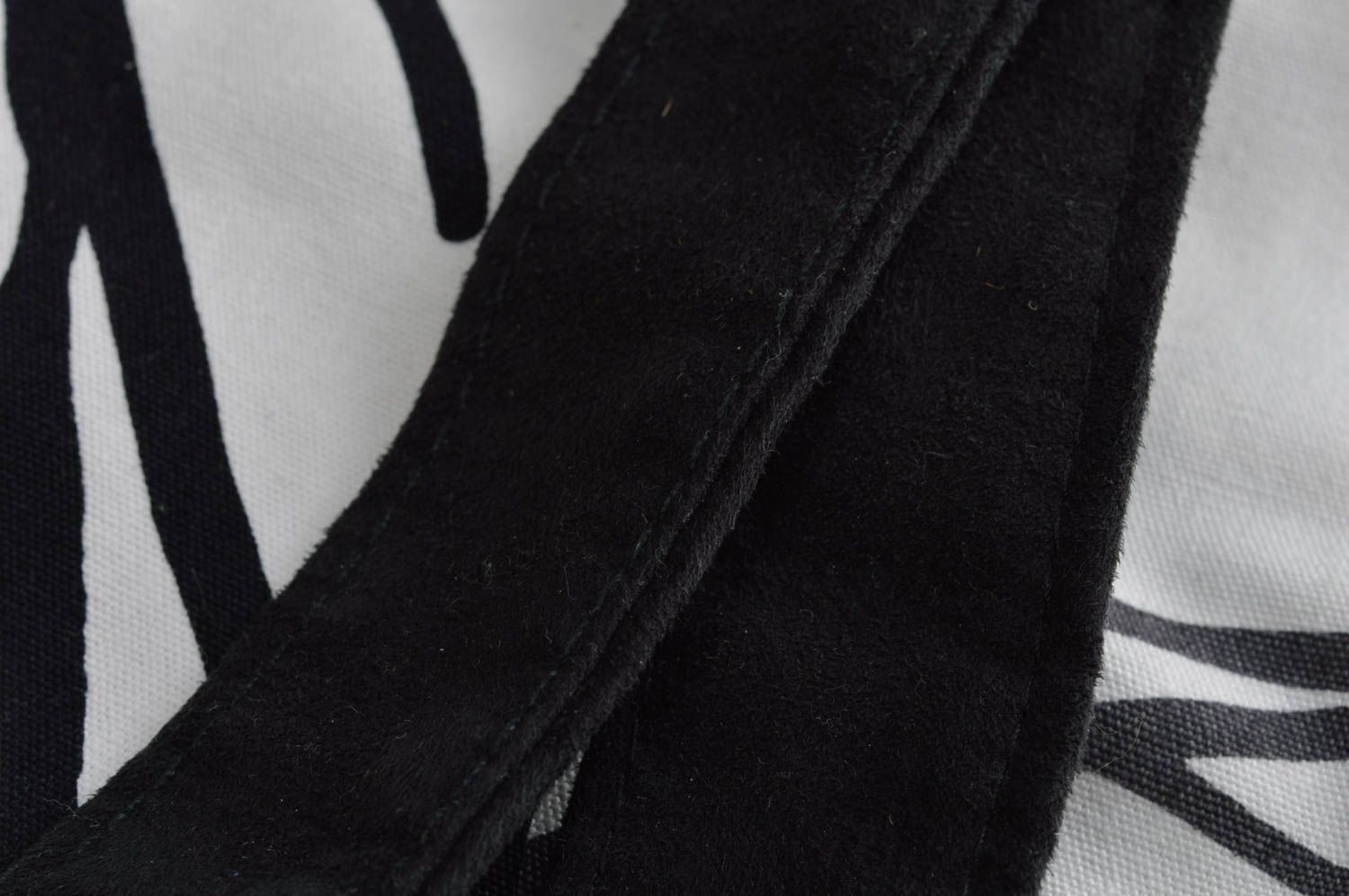 Große bequeme originelle graue Damen Tasche aus Baumwolle mit Print handmade foto 4