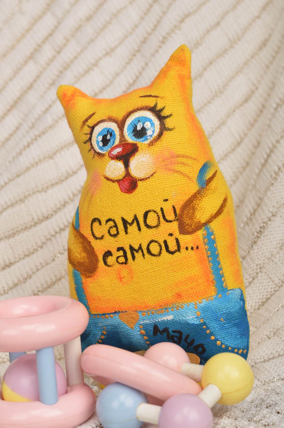 Handmade designer toy cotton painted souvenir textile accessory for kids photo 1