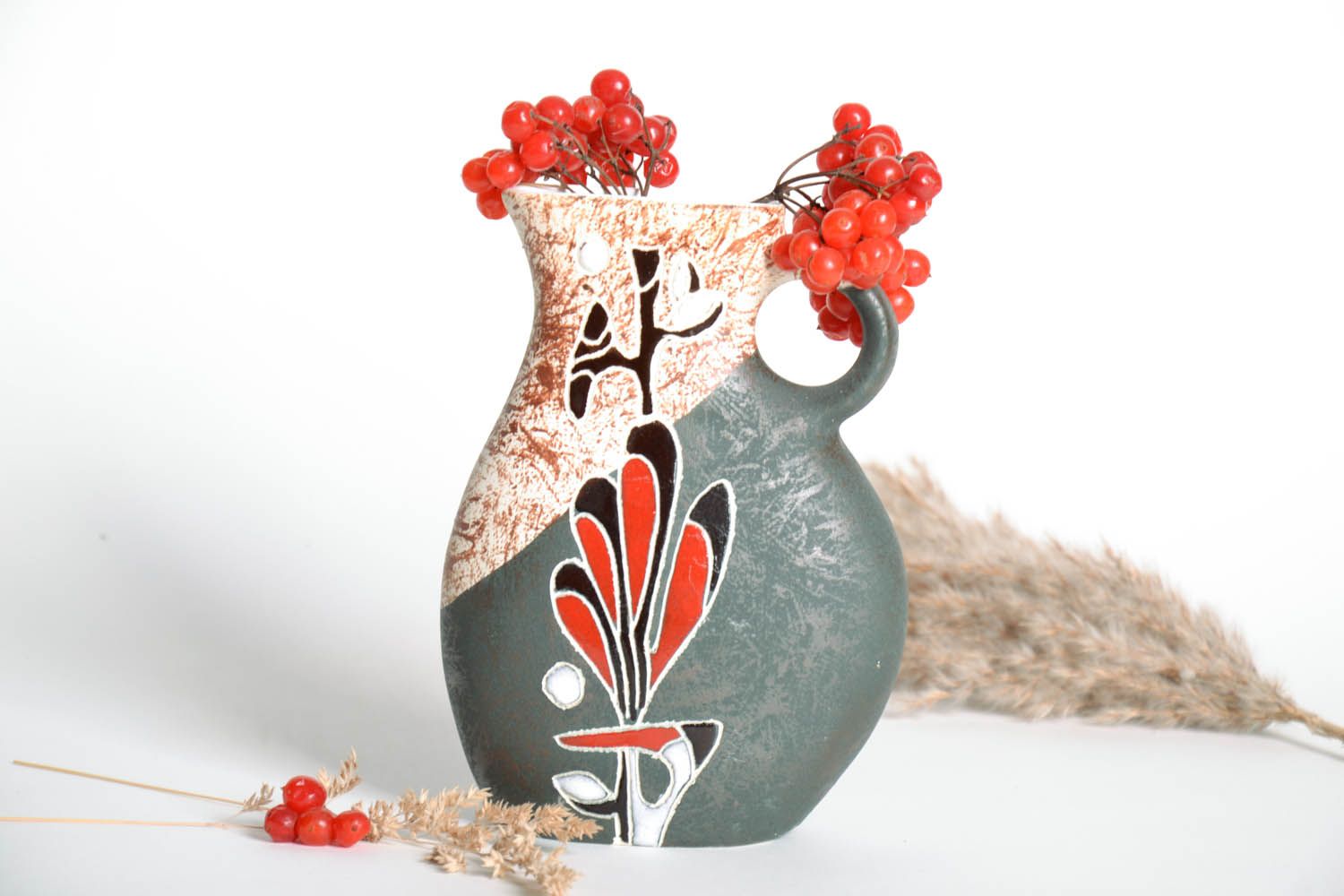 Keramische Vase für Strohblumen foto 1