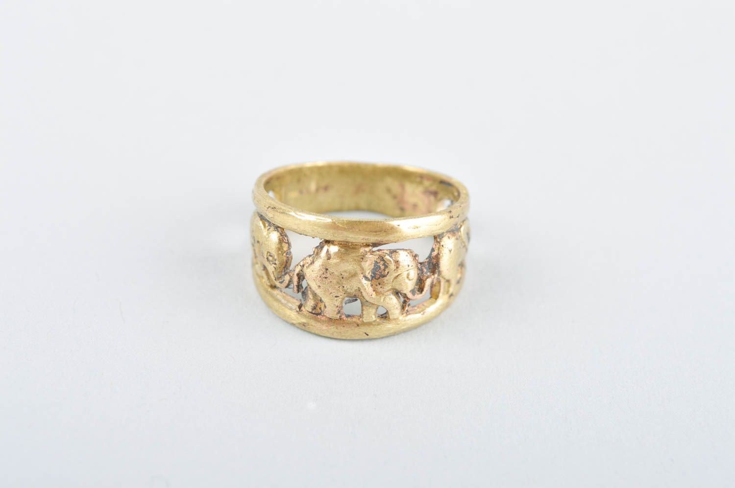 Unusual handmade brass ring metal craft beautiful jewellery rings for women photo 2