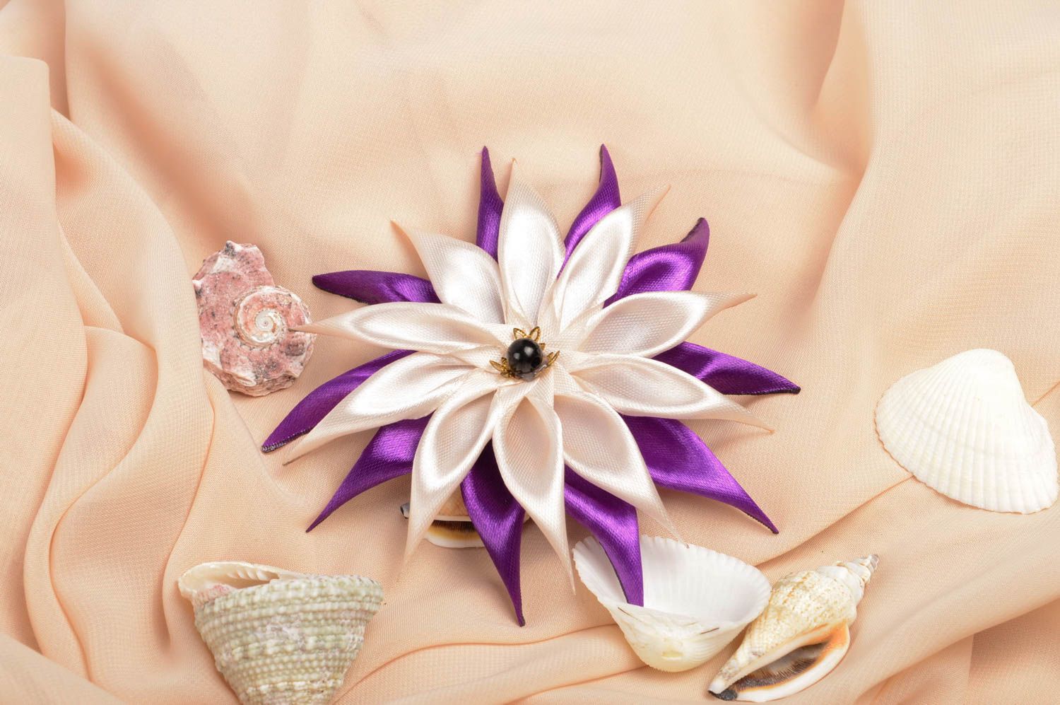 Handmade Haarspange Blume Mode Accessoire Blume fürs Haar Damen Modeschmuck  foto 1