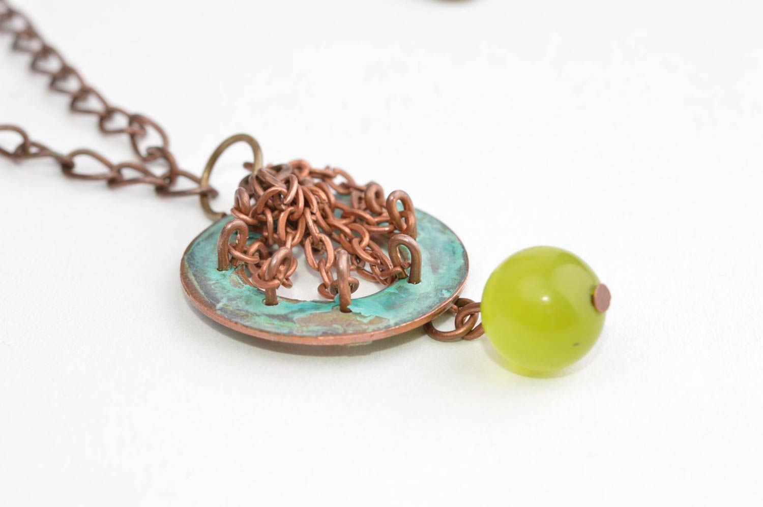 Copper pendant handmade copper pendant accessories for women homemade jewelry  photo 4