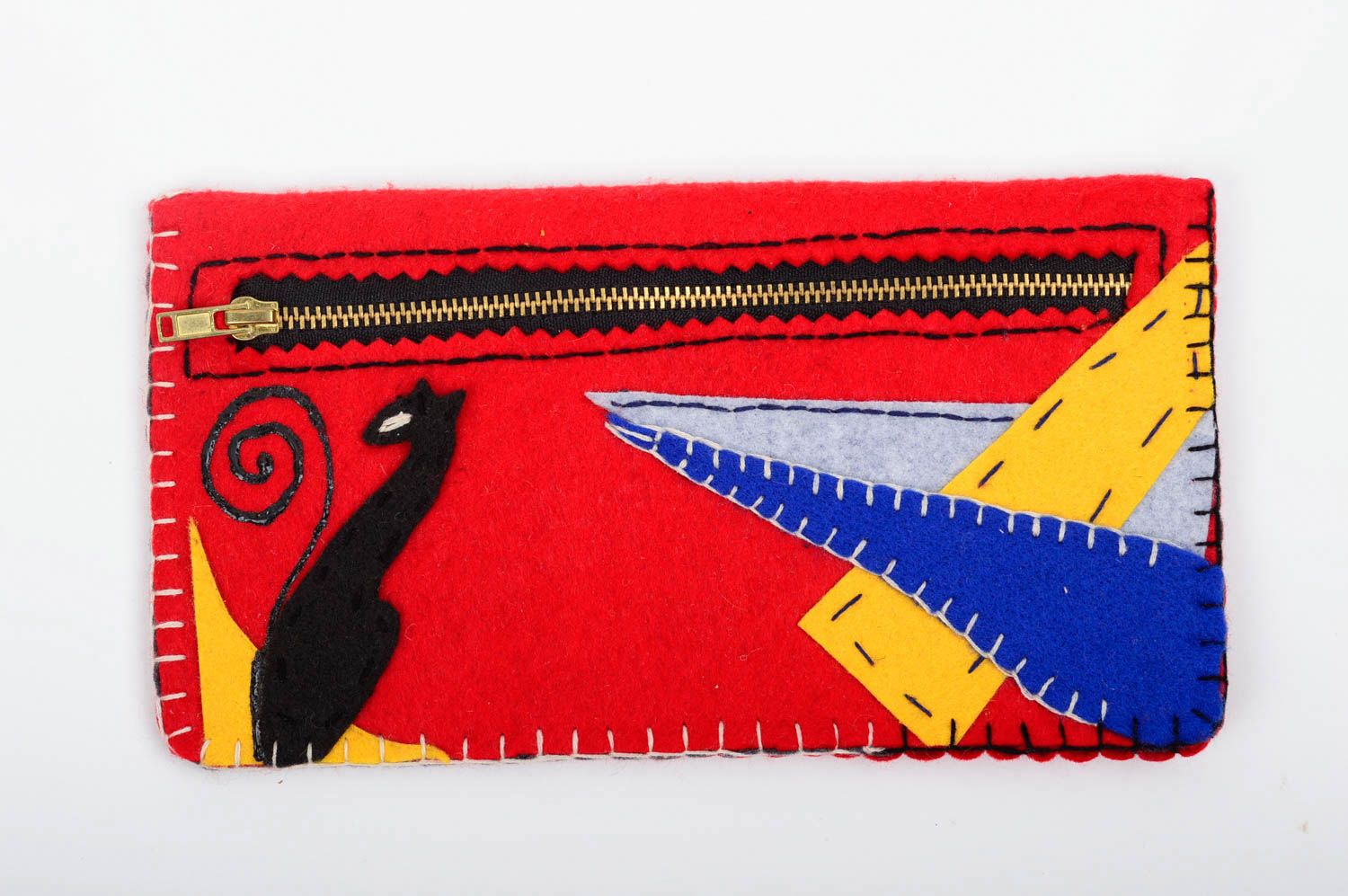 Clutch de mano de tela rojo accesorio para mujer artesanal regalo original foto 1